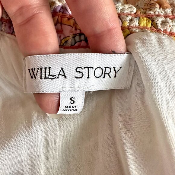 Willa Story One Shoulder Eyelet Pastel Ruffle Dress - Picture 6 of 11